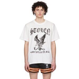 Stolen Girlfriends Club Eagle Strike T-Shirt XL Mens Vintage White Tee $110